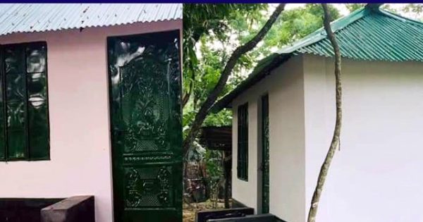 বরিশাল সদর উপজেলার চরকাউয়ায় জয়নব বিবির মুখে হাসি ফোটালেন মেয়র সাদিক