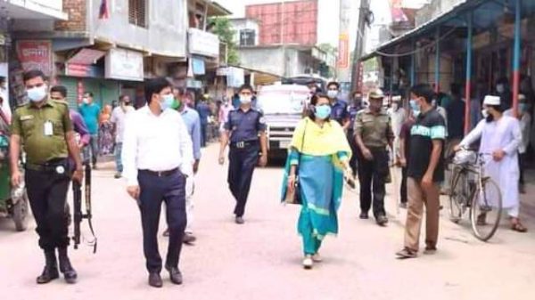 রাজাপুরে করোনা সংক্রামন প্রতিরোধে মাঠে নেমেছে প্রশাসন