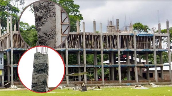 পিরোজপুরে বিদ্যালয় ভবন নির্মাণের আগেই পলেস্তারা খুলে পড়ছেপিরোজপুরে বিদ্যালয় ভবন নির্মাণের আগেই পলেস্তারা খুলে পড়ছে
