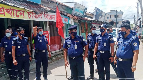 বরগুনায় করোনা রোগীর বাড়িতে লাল নিশানা