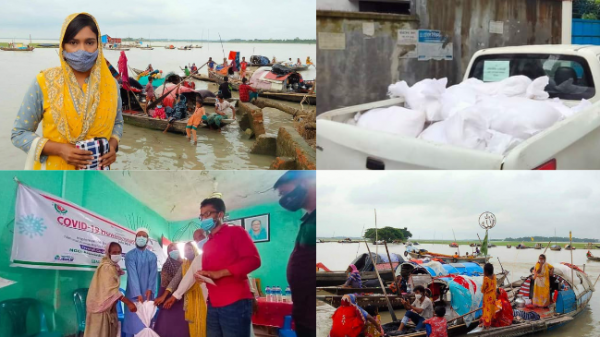 মানবিক সহায়তা পেল জলে ভাসা মান্তা সম্প্রদায়