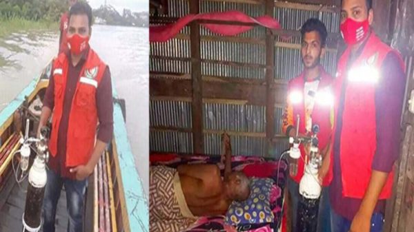 কাউখালীতে ফোন করার সাথে সাথে পৌছে গেলো অক্সিজেন