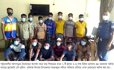 কুয়াকাটায় ৭ টি ট্রলার ও ৩ লক্ষ মিটার জালসহ ৩৪ জেলে আটক।